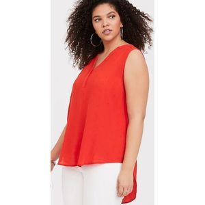 Torrid harper red swiss dot tunic hi low tank top